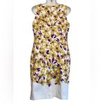 Hobbs London  Floral Yellow and Purple Dress Photo 4