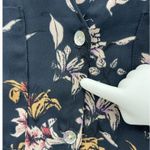 Cotton On Women's Button Down Blouse Black Floral Long Sleeve Medium Photo 4