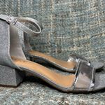 Sugar Noelle Low Block Heel Dress Ankle Strap Sandal in Silver Glitter Mesh Size 11 Photo 5