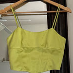 Jason Wu  Corset Yellow Green Crop Top XS Photo 0