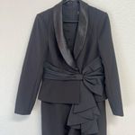 Aidan Mattox by Adrianna Papell Bow Trim Jumpsuit In Black Size 8 Photo 10