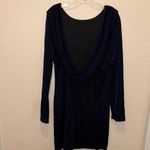 Elegant Navy Blue Shimmery Glittery Velvet Dress Size XL Photo 5