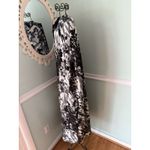 Natori  Robe Housecoat Womens 1X Black Floral Long Sleeve Zip Kimono Pockets Photo 3