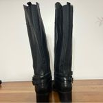 Marc Fisher  Knee High Riding Boots Womens 9 M Pebbled Black Leather Equestrian Photo 6
