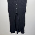Princess Polly  Midi Dress Size 6 Black Muir Long Ribbed Snap Down Bodycon Photo 1