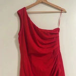 Dress the Population  Black Martine Stretch Crepe One-Shoulder Dress Photo 4