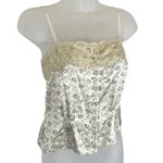 The Limited Vintage 2004 Y2K  100% Silk Floral Lace‎ Tank Cami Beige Size Small Photo 1