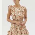 MINKPINK Zahari Mini Floral Dress Size Small A-Line Fit-n-Flare Sundress Ruffles Photo 0