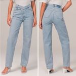 Abercrombie & Fitch NWT The Dad High Rise Criss-Cross Crossover Waist Jeans S 37 Photo 1