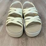 Crocs  Brooklyn Strappy Women Size 11 Ivory Bone Platform Sandals 206751 LiteRide Photo 1
