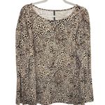 Lilly Pulitzer  Karessa Top UPF 50+ Macademia Pattern Play Brown Leopard Size XL Photo 1