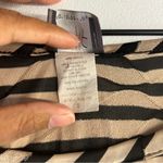 Elif Jordan Taylor Semi Sheer Tan & Black Striped Belted Batwing Tunic Coverup Photo 7