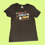 Ironic illustration ‘It’s not a phase mom!’ skeleton black graphic t Photo 0