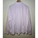 Tommy Hilfiger  Women's Pink White Stripe Ruffle Collar Button Down Shirt Size 18 Photo 5