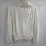 ZARA  Womens Top White blogger Turtle Neck Elastic Hem 3/4 Sleeves size xs-small Photo 7