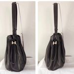 Halston Heritage black leather shoulder bag Photo 11