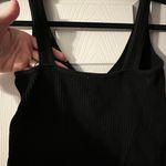 Black Ribbed Bodysuit Size M Photo 3