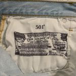 Levi's 501 button fly cotton denim raw hem shorts high rise 32 Photo 9