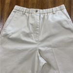 Talbots Straight Leg Khaki Chino Pants Elastic Waist Women's 8 Photo 2