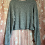 Forever 21 Gray Ribbed Cropped Sweater Photo 0