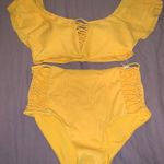 Hot Kiss Yellow High Waisted Swim Set Photo 0