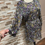 ZARA  Mini Dress Long sleeve Paisley Silky Satin Multicolored party cocktail M Photo 7