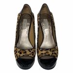 Rachel Rachel Roy Kayman Leather Fur Heels SZ 6.5 Black Photo 1