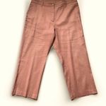 J.Jill Linen Stretch Pants Womens 14 Terracotta Rust Ankle Nantucket Chino Pant Photo 1