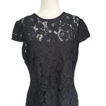 Ralph Lauren Black Lined Lace Knee Length Shift Dress Women's Size 10 | 15-21 Photo 2
