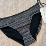 Athleta Gray striped Bikini Bottom size Medium NWT Photo 6