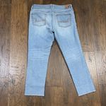 American Eagle Stretch Skinny Crop Light Wash Ripped Jeans Photo 4
