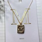 Gold “M” Initial Necklace – Boutique Letter Pendant (NWT) Photo 0