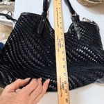 Cole Haan  Genevieve Weave Black Woven Leather Shoulder Bag Classic Photo 14