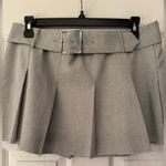 Free People  SER.O.YA Kimi Low Rise Gray Pleated Mini Skirt with Belt Size Small Photo 10