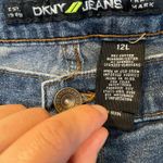 DKNY  Jeans Women Wide Straight Leg Size 12L Trade Mark 96% Cotton Blue Photo 4