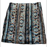 Francesca's Birdcage Blue Sequin Mini Skirt Sz S Photo 6