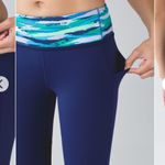 Lululemon Pace Rival Crops Blue Cropped Leggings 6 Small Photo 3