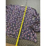 India Collection Emerson Fry Bardot Top in Iris Wildflower Blouse Shirt womens M Purple Size M Photo 9