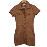 PacSun  Womens Brown Denim Button Front Utility Dress Size S Photo 1