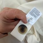 American Eagle  Cropped Blazer Size M Ivory Double Breasted Office Chic Photo 3