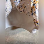 CeCe Cream Ruffled 3/4 Sleeve Blouse eyelet lined colorful floral summer casual Photo 6