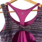 Lululemon  Athletica Workout Tank Top Purple Pink Built In Bra Size 8 Photo 3