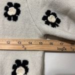 By Together  Floral Sweater Top Size Small Cream Black Knit Photo 6