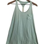 Marika Balance Collection Light Blue Green Mesh Racerback Stripe Active Tank Top Photo 0