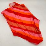 Modcloth  One Shoulder Striped One Piece Swimsuit Size Medium Photo 4