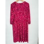 Bob Mackie Wearable Art Batik Printed Midi Dress Pink 1X Stretch Liquid Knit Photo 4