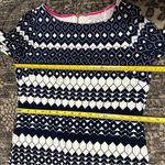 Eliza J Women’s Size 6 Navy Blue White Pink Geometric Print Sheath Mini Dress Photo 7