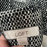 Loft  Ann Taylor Academia black and White tweed formal skirt size 10 Photo 6