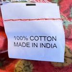 Mod’s Mahal Indian Cotton Block Print Retro 70s Button Down Shirt Size Large Orange Photo 4