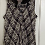 Kenar NWOT  women’s plaid high neck button neck‎ silk lined blouse large Photo 0